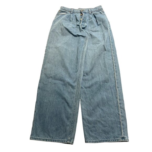 MOTHER Denim - Mother Snacks The Pleated Fun Dip Puddle Jeans in Just a Nibble